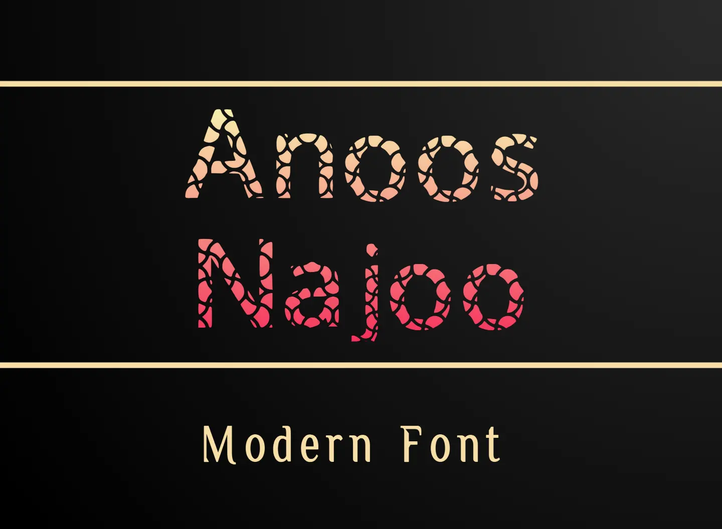 Anoos Najoo: A Whimsical Display Font for Modern Editorial Design