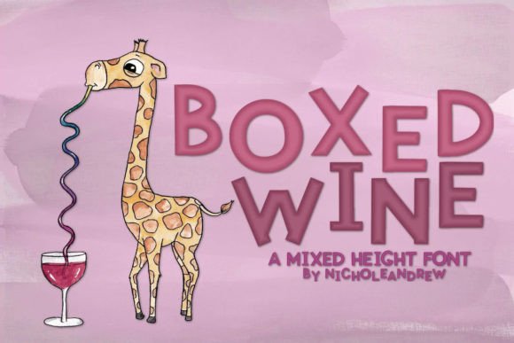 Boxed Wine Font for Editorial Design