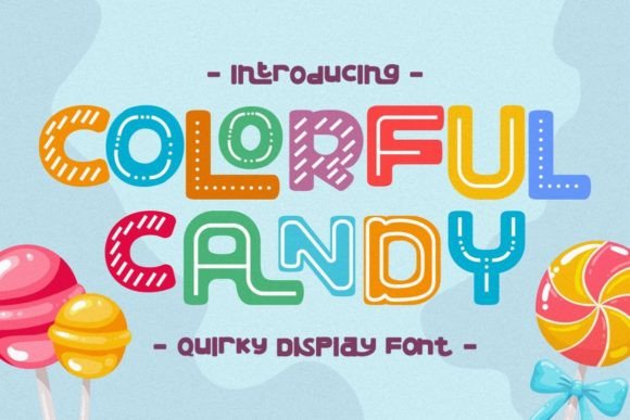 Colorful Candy Font for Handmade Creations