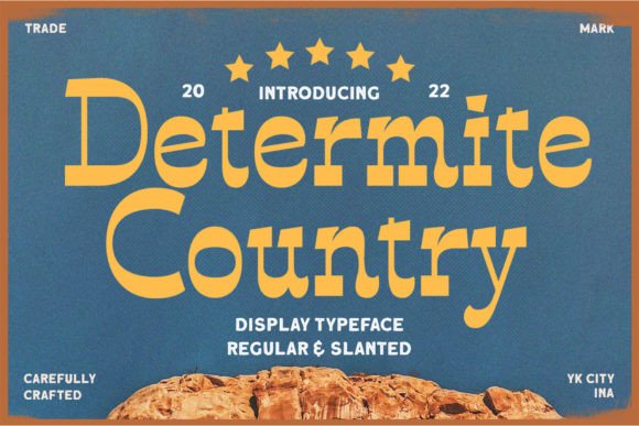 Determite Country: A Western-Style Display Font for Bold Branding
