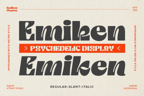 Emiken: A Psychedelic Display Font for Digital Creativity
