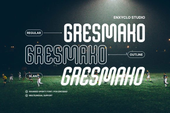 Gresmako: A Sporty Display Font for Bold Visuals